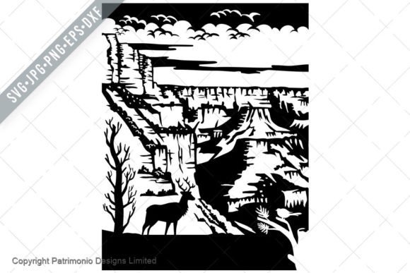 Download Elk in Grand Canyon Scherenschnitte Art - Art Collection