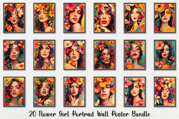 Download Flower Girl Portrait Wall Art Posters - Art Collection