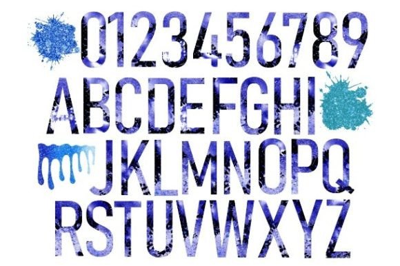 Download Blue Alphabet Png Splash Uppercase Fonts - Uppercase Collection