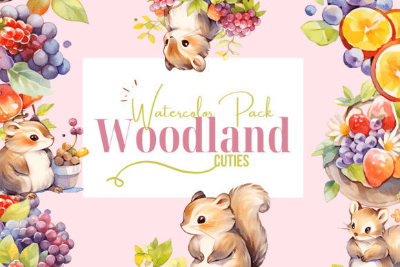 Download Woodland Cutie Watercolor Clipart Pack - Art Collection
