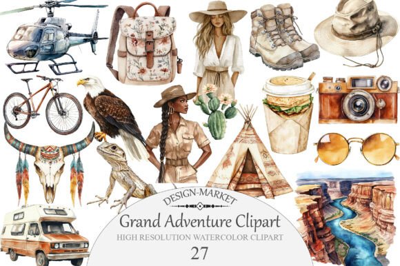 Download Watercolor Grand Adventure Clipart - Art Collection