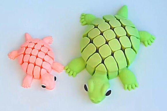 Download Articulated Turtle – Flexible Print Toy - Art Collection