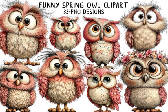 Download Funny Spring Owl Clipart - Art Collection