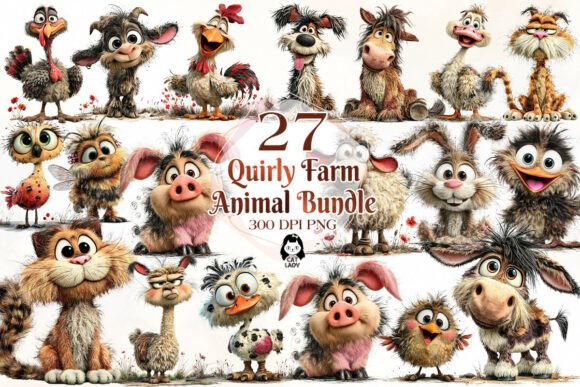 Download Quirky Farm Animal Clipart - Art Collection
