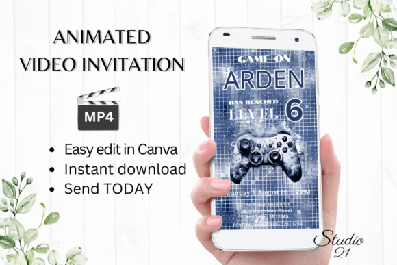 Download Smartphone Video Game Birthday Invite - Art Collection