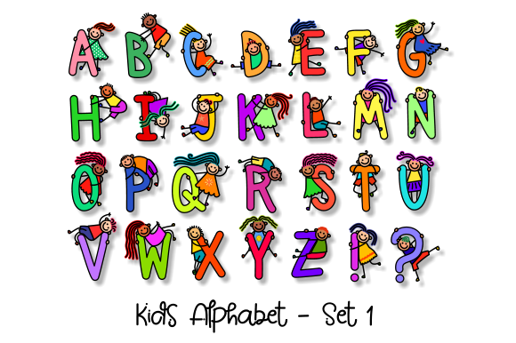 Download Uppercase Kids Alphabet Clipart Set 1 - Art Collection