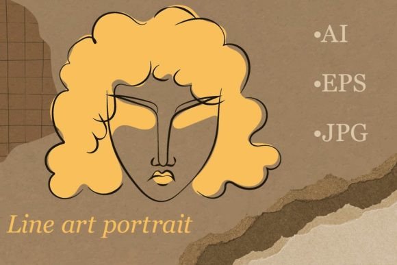 Download Line Art Sophisticated Woman Portrait - Art Collection