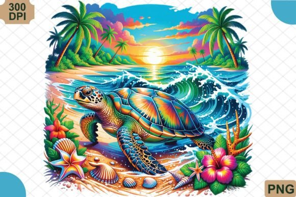 Download Sea Turtle Summer Beach PNG - Premium Bundle