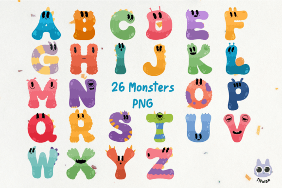 Download Alphabet Monster Letters Font Clipart - Art Collection