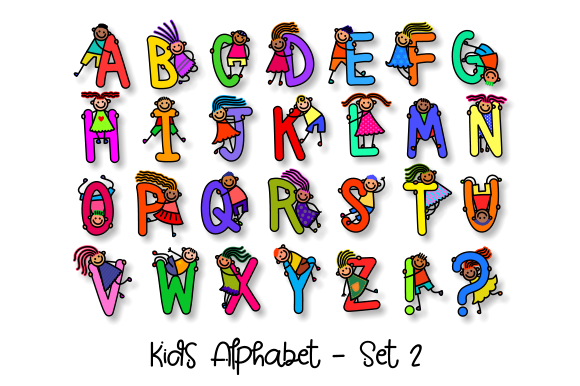 Download Uppercase Kids Alphabet Clipart Set 2 - Art Collection