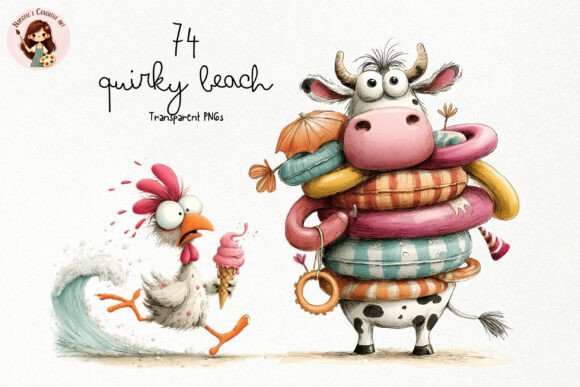 Download Quirky Beach Animals PNG Clipart - Beach Collection