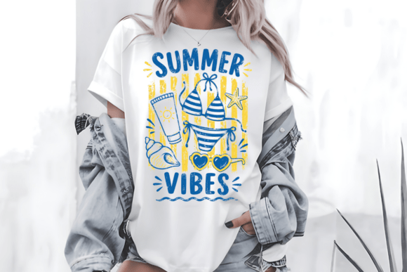 Download Summer Vibes Blue Yellow Beach PNG - Beach Collection