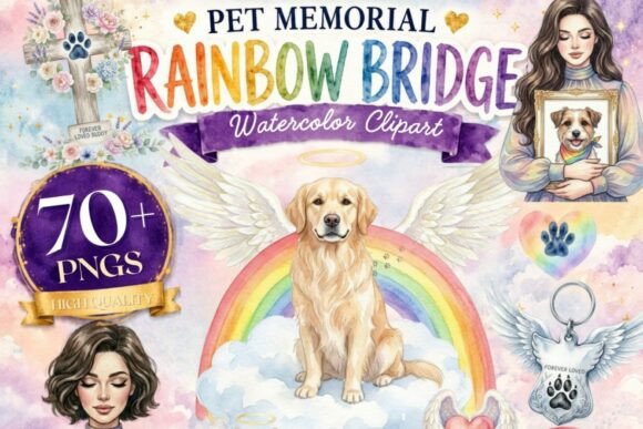 Download Pet Memorial Rainbow Bridge Clipart | 70 - Art Collection