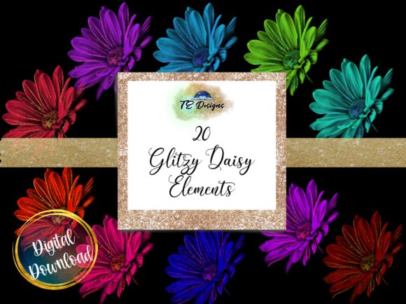 Download Glitzy Daisy Clipart - Art Collection