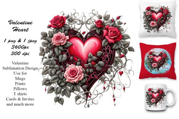 Download Intricate Rose &amp; Heart Sublimation - Art Collection