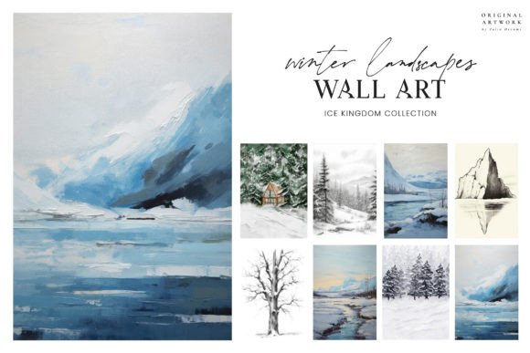 Download Winter Landscape Wall Art Poster - Art Collection