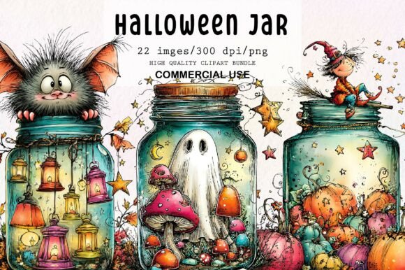 Download Halloween Jar Quirky Clipart - Art Collection