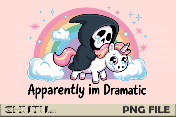 Download Dramatic Reaper Unicorn PNG - Kawaii Art - Art Collection