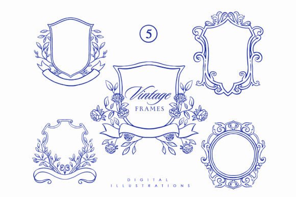 Download Baroque Line Art Frame Wedding Clipart - Art Collection