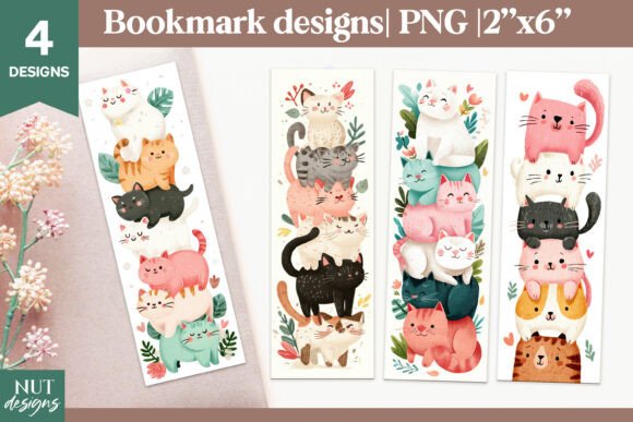 Download Funny Cats Bookmark, Cartoon Bookmarks - Art Collection