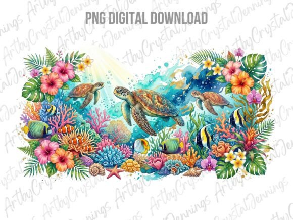 Download Tropical Sea Turtle Reef Clipart PNG - Art Collection